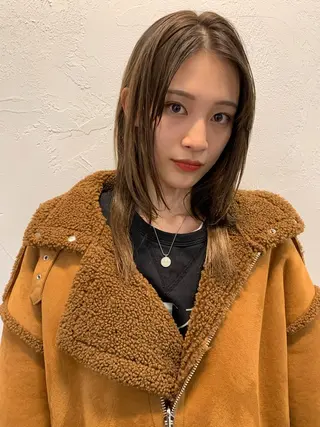 ミディアム 小顔レイヤー×コンパ クトボブ/林隆平のヘアスタイル