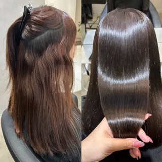 セミロング カラー パーマ 女性限定マンツーマン 渋谷Roiめぐみのヘアスタイル