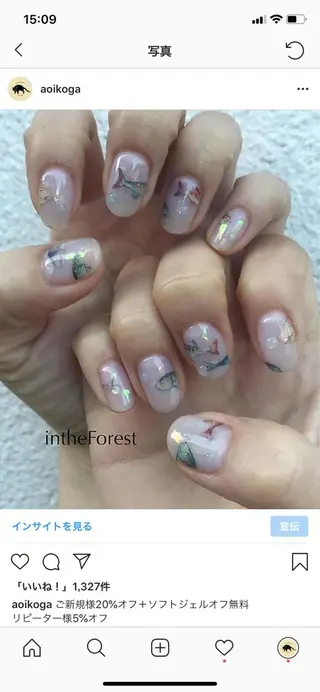 ネイル in the Forest所属・コガ アオイのネイルデザイン