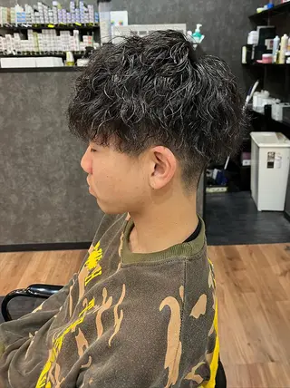 ミディアム メンズ パーマ 菅原流星🌟カット/ メンズ/メンズパーマのヘアスタイル