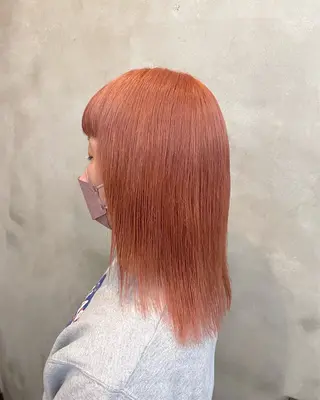 ミディアム カラー 【ピンク/韓国ヘア/ ヘアセット】亜海のヘアスタイル