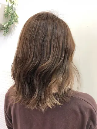 ミディアム カラー 韓国風カット osugiのヘアスタイル