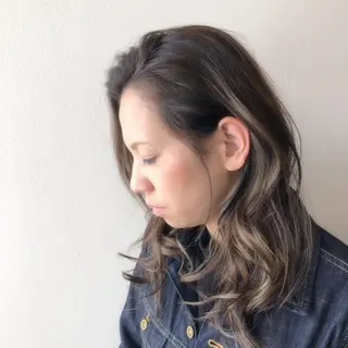 セミロング カラー 江藤 星史のヘアスタイル