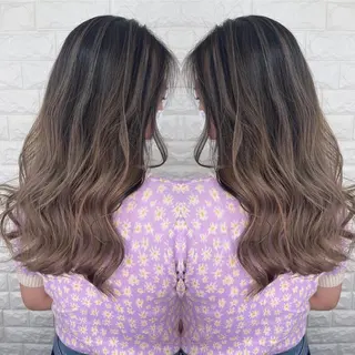 ロング バレイヤージュ ボブ🌈ナツヤのヘアスタイル