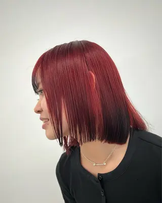 ミディアム カラー 赤みゼロ/透明感 カラー🌿KANTAのヘアスタイル