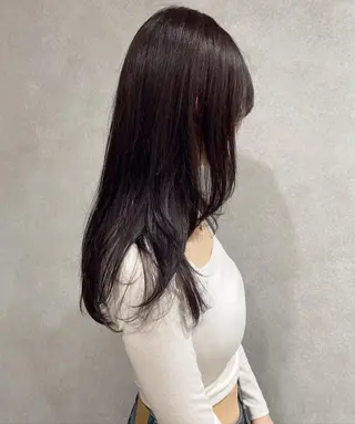 ロング カラー yumemiレイヤー ‎✴︎ 透明感カラーのヘアスタイル