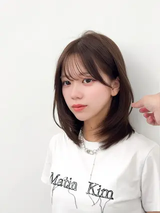ミディアム カラー ヘアアレンジ 顔周り&ミディアム 特化/池袋/kokiのヘアスタイル