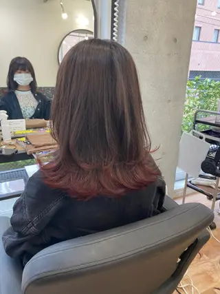 セミロング カラー 似合わせレイヤー 🇰🇷荒木洋文のヘアスタイル