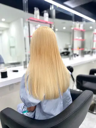 セミロング カラー 渋谷人気1位✨カラー 縮毛、髪質改善のヘアスタイル