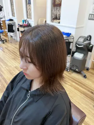 ミディアム カラー 🐰ハイトーンカラー 畠山 渡🐰のヘアスタイル