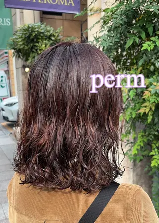 ミディアム パーマ CYAN.栄店所属・パーマ/髪質改善 【榎本千夏】のヘアスタイル