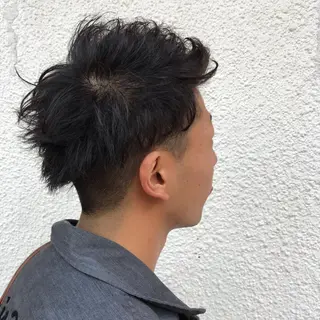 ショート カラー パーマ メンズ ニュアンスパーマ/ レイヤー/茶屋町のヘアスタイル