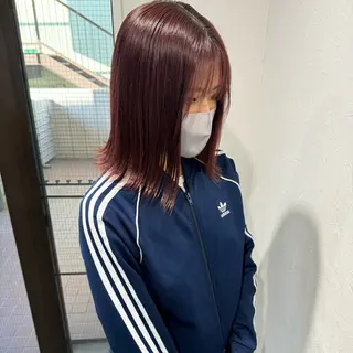 ミディアム カラー shiho .のヘアスタイル