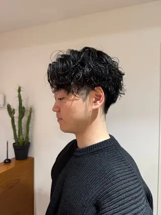 メンズ ツイスパ・波巻き 🩵片平和香奈のヘアスタイル