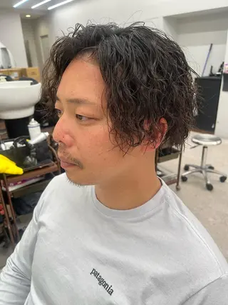 パーマ メンズ 🍐シャドウパーマ メンズ特化/守岡🍐のヘアスタイル