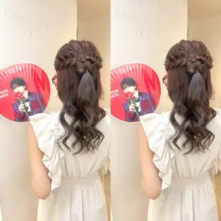 ロング ヘアアレンジ Nagi /ヘアメ /艶カラー/メンズのヘアスタイル