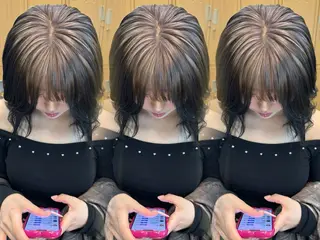 ロング カラー 横浜🍒ルーツカラー エクステ／RIEのヘアスタイル