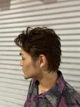 ミディアム メンズ ヒロ銀座barber shop秋葉原所属・仙庭 風輝のヘアスタイル