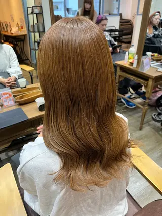 セミロング カラー なつな/ 透明感カラーのヘアスタイル