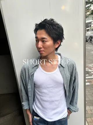 ショート パーマ メンズ 💈メンズ短髪特化 ✂︎伊藤大輝💈のヘアスタイル