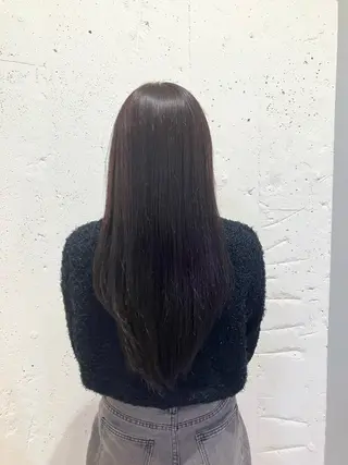 ロング カラー 透明感カラー🎀／ 寒色カラー／マツエクのヘアスタイル
