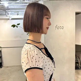 ショート カラー 切りっぱなしBOB 職人💜Anzuのヘアスタイル