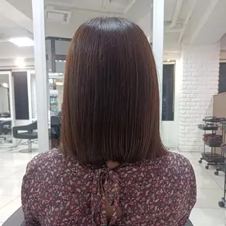 ミディアム カラー 【縮毛矯正/レディー スカット】美涼🎀のヘアスタイル
