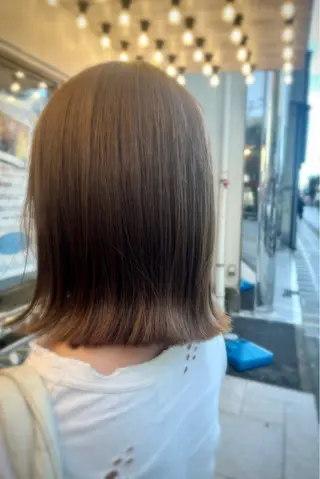 ミディアム カラー ショート・ボブ・髪 質改善🧡関　玲子のヘアスタイル