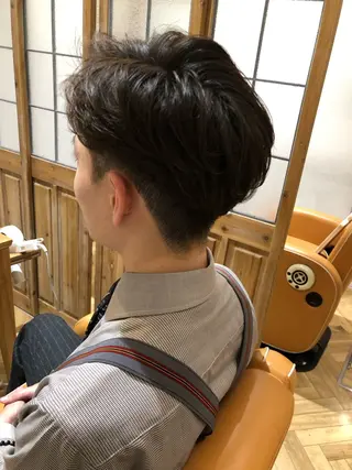 ショート 【大人髪】men's パーマ/潤艶髪のヘアスタイル