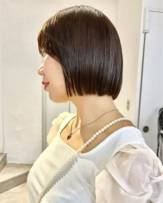 ショート カラー 顔周りカット/透明感 カラー✂️MEIのヘアスタイル