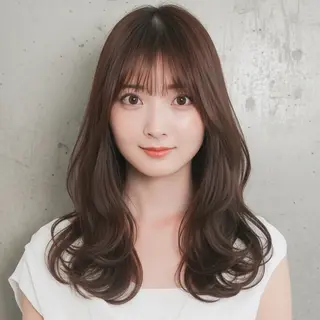 セミロング ハッシュカット 田窪珠妃のヘアスタイル