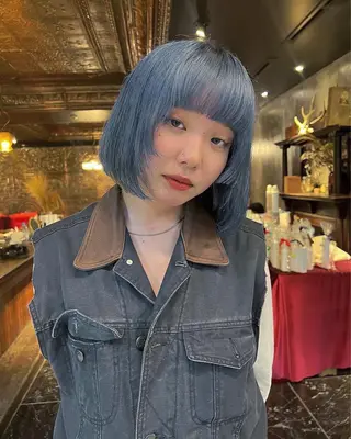 ミディアム カラー haco＋所属・圧倒的デザイン力 店長🎨RENAのヘアスタイル