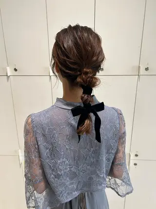 セミロング ヘアアレンジ 透明感カラー🫧 nanohaのヘアスタイル