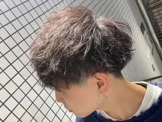 ミディアム パーマ メンズ 浅見 天翔のヘアスタイル