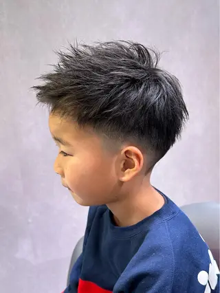 ショート メンズ キッズ ハイトーンショート 特化吉田義隆のヘアスタイル