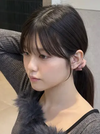 セミロング 映える顔まわり/前髪 特化 💗 ユキマのヘアスタイル