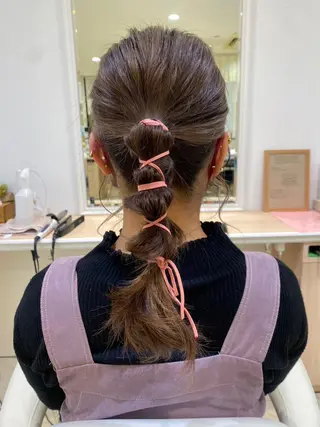 ミディアム 🩵波巻き／ツイスパ HARU💎のヘアスタイル