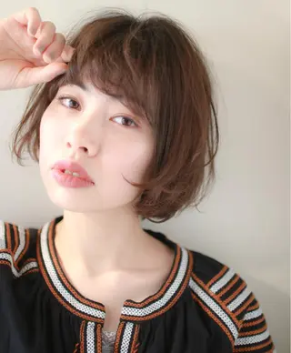 ショート カラー パーマ ヘアアレンジ 【白髪ぼかし 専門GBG】自由が丘のヘアスタイル