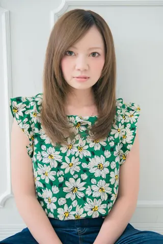 セミロング カラー 笠谷 正之のヘアスタイル