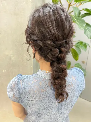 セミロング ヘアアレンジ 谷町/Le'a /竹原しおなのヘアスタイル