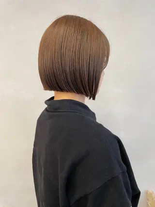 ショート カラー 🫧透明感カラー/ ボブ/小笠原汐海🪽のヘアスタイル