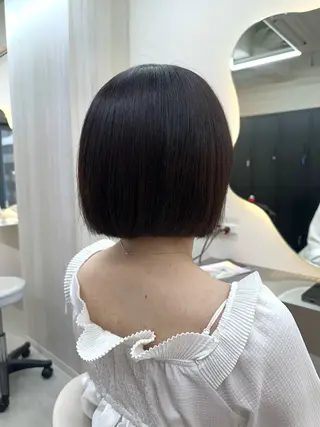 ミディアム カラー ヘアアレンジ 🖤kana/艶髪/ 韓国風暗髪カラー🖤のヘアスタイル