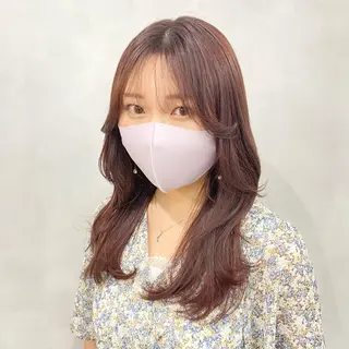 セミロング カラー 🩵ブリーチカラー 🐈MIORI🩵のヘアスタイル