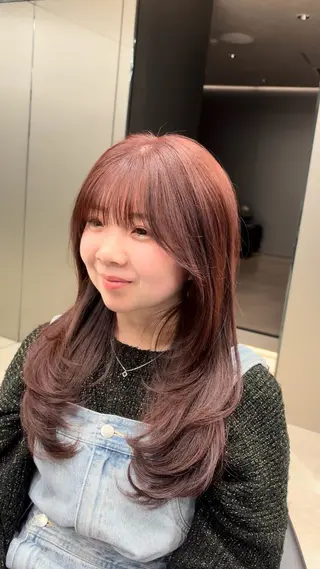 セミロング 三輪 隼大のヘアスタイル