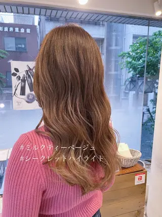 セミロング カラー 桜木町/西山竜一 /大人可愛い×美髪のヘアスタイル