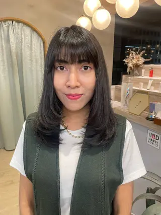 ロング オリーブベージュ/シ ョートボブたまき🧡のヘアスタイル