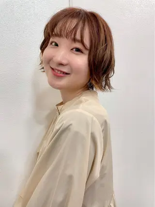 ショート カラー パーマ ツヤ美髪💐 髪質改善/高山愛来のヘアスタイル