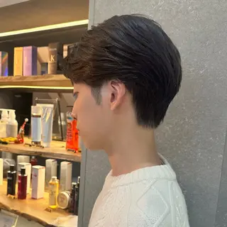 ショート カラー パーマ メンズ 朝楽メンズパーマ 🥇メンズカット吉田のヘアスタイル