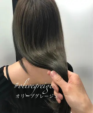 ミディアム カラー 縮毛矯正　野口 恵のヘアスタイル