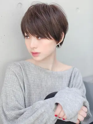 ショート 韓国風レイヤー ショート/犬塚 優介のヘアスタイル